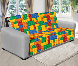 Plastic Building Blocks Pattern Print Futon Protector