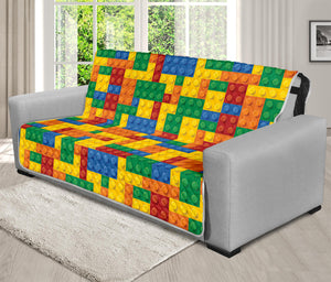 Plastic Building Blocks Pattern Print Futon Protector