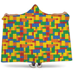 Plastic Building Blocks Pattern Print Hooded Blanket