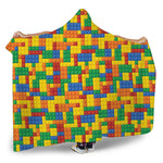 Plastic Building Blocks Pattern Print Hooded Blanket