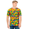 Plastic Building Blocks Pattern Print Men's T-Shirt