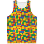 Plastic Building Blocks Pattern Print Men's Tank Top