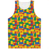 Plastic Building Blocks Pattern Print Men's Tank Top