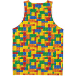 Plastic Building Blocks Pattern Print Men's Tank Top