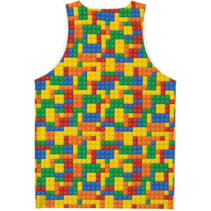 Plastic Building Blocks Pattern Print Men's Tank Top