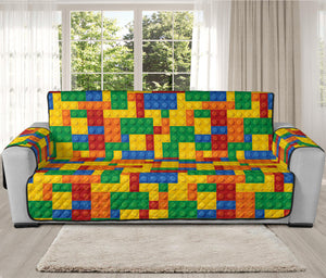 Plastic Building Blocks Pattern Print Oversized Sofa Protector