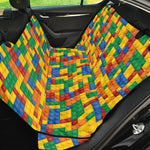 Plastic Building Blocks Pattern Print Pet Car Back Seat Cover