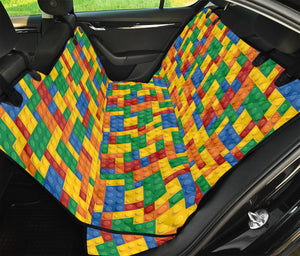 Plastic Building Blocks Pattern Print Pet Car Back Seat Cover