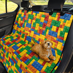 Plastic Building Blocks Pattern Print Pet Car Back Seat Cover