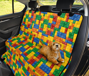 Plastic Building Blocks Pattern Print Pet Car Back Seat Cover