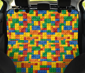 Plastic Building Blocks Pattern Print Pet Car Back Seat Cover