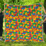 Plastic Building Blocks Pattern Print Quilt