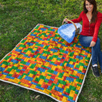 Plastic Building Blocks Pattern Print Quilt