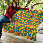 Plastic Building Blocks Pattern Print Quilt