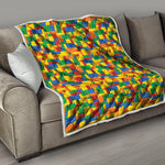 Plastic Building Blocks Pattern Print Quilt