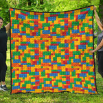 Plastic Building Blocks Pattern Print Quilt