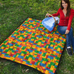 Plastic Building Blocks Pattern Print Quilt