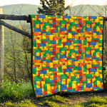 Plastic Building Blocks Pattern Print Quilt