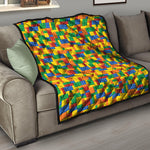 Plastic Building Blocks Pattern Print Quilt