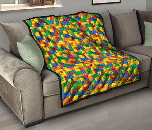 Plastic Building Blocks Pattern Print Quilt