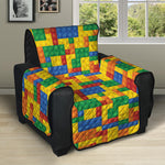 Plastic Building Blocks Pattern Print Recliner Protector