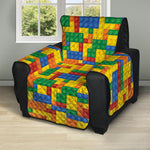 Plastic Building Blocks Pattern Print Recliner Protector