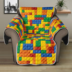 Plastic Building Blocks Pattern Print Recliner Protector