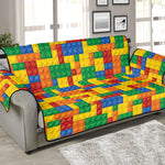 Plastic Building Blocks Pattern Print Sofa Protector