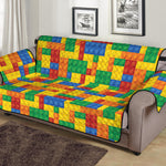 Plastic Building Blocks Pattern Print Sofa Protector