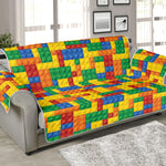 Plastic Building Blocks Pattern Print Sofa Protector