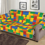 Plastic Building Blocks Pattern Print Sofa Protector