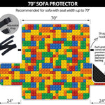 Plastic Building Blocks Pattern Print Sofa Protector