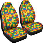 Plastic Building Blocks Pattern Print Universal Fit Car Seat Covers