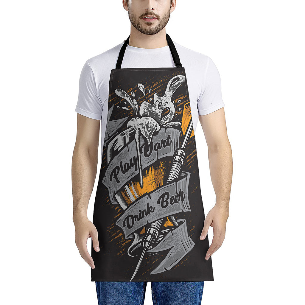 Play Dart Drink Beer Print Apron