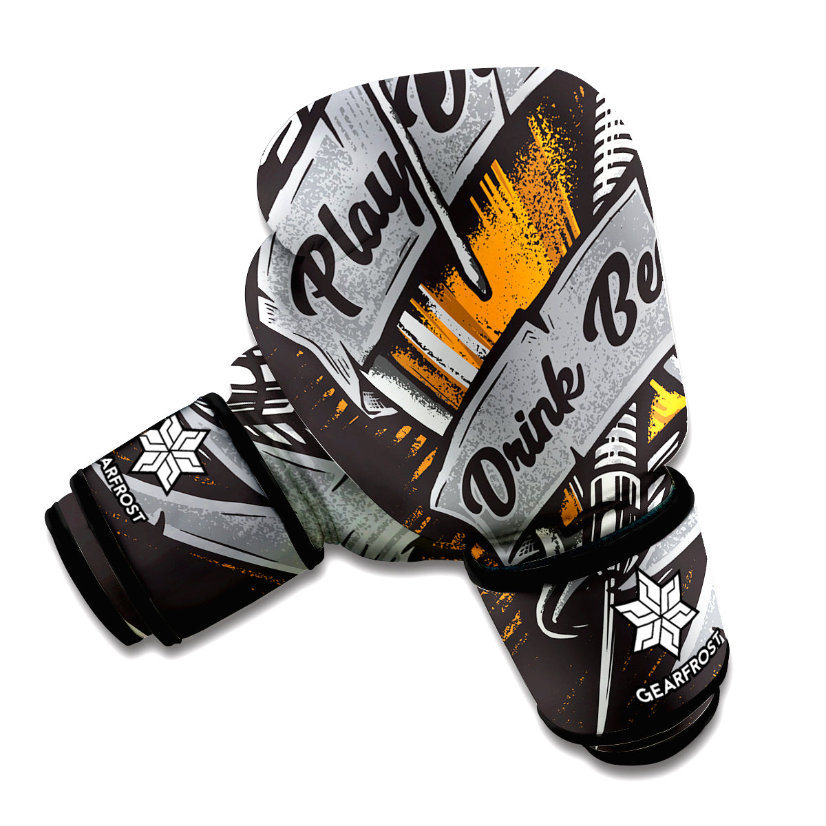 Play Dart Drink Beer Print Boxing Gloves