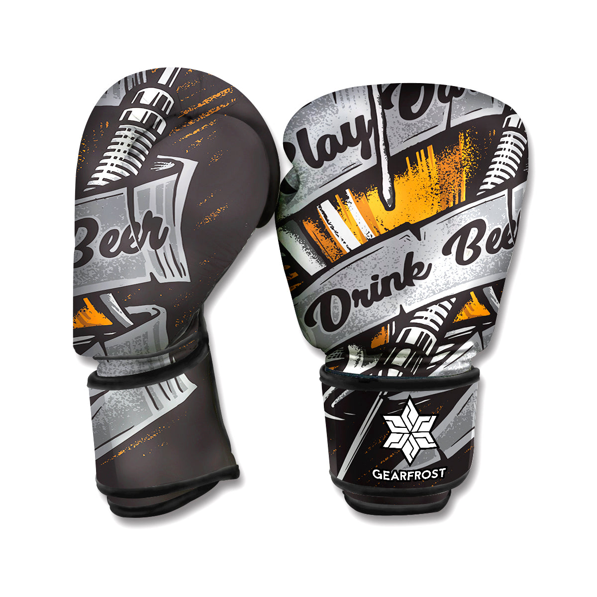 Play Dart Drink Beer Print Boxing Gloves