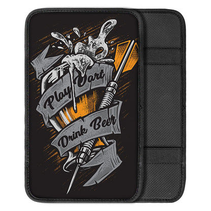 Play Dart Drink Beer Print Car Center Console Cover