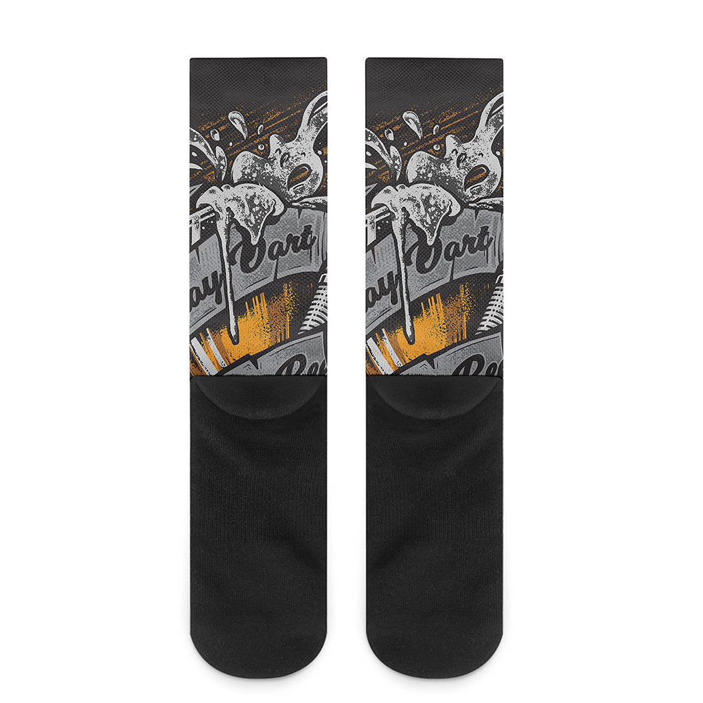 Play Dart Drink Beer Print Crew Socks