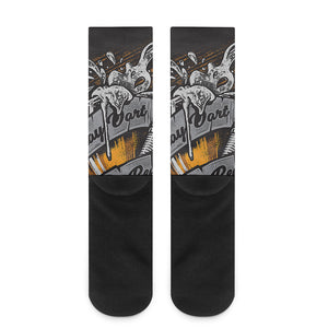 Play Dart Drink Beer Print Crew Socks