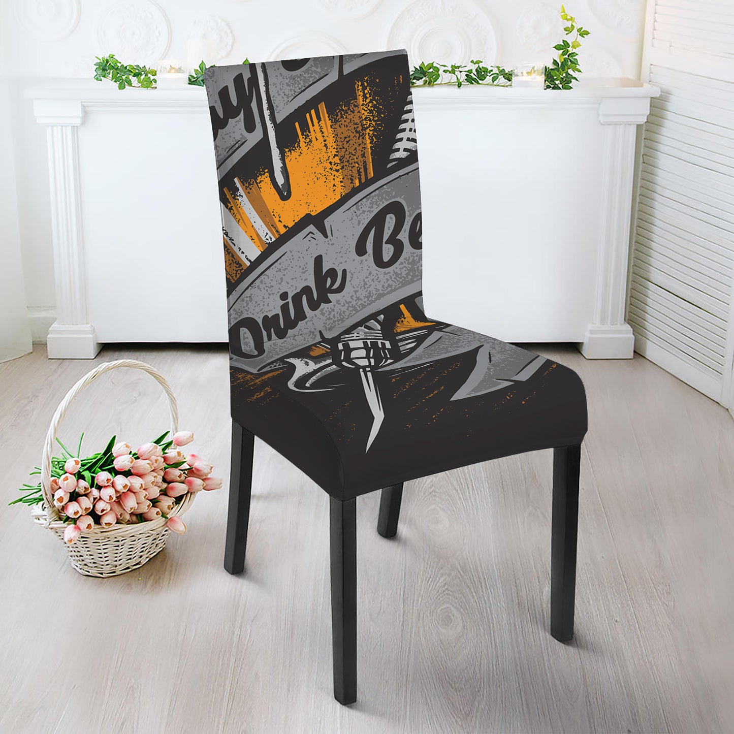 Play Dart Drink Beer Print Dining Chair Slipcover
