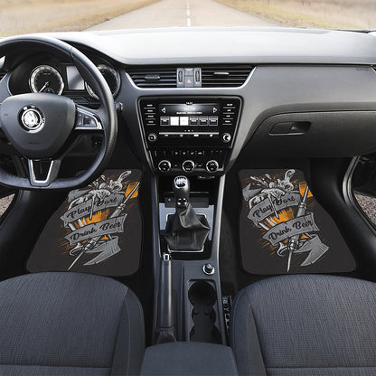 Play Dart Drink Beer Print Front and Back Car Floor Mats