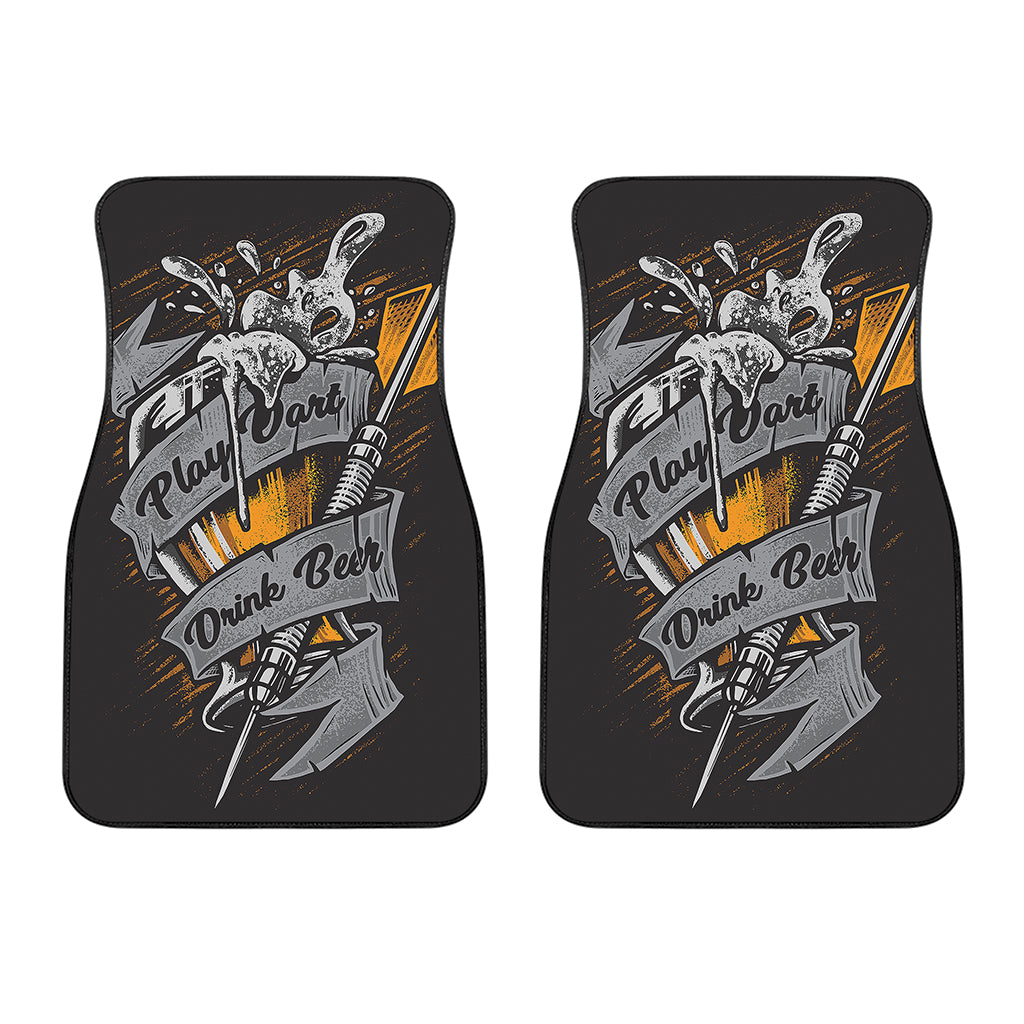 Play Dart Drink Beer Print Front Car Floor Mats