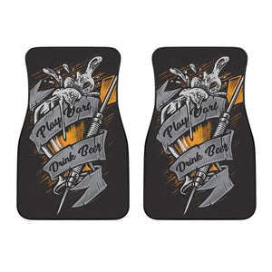 Play Dart Drink Beer Print Front Car Floor Mats