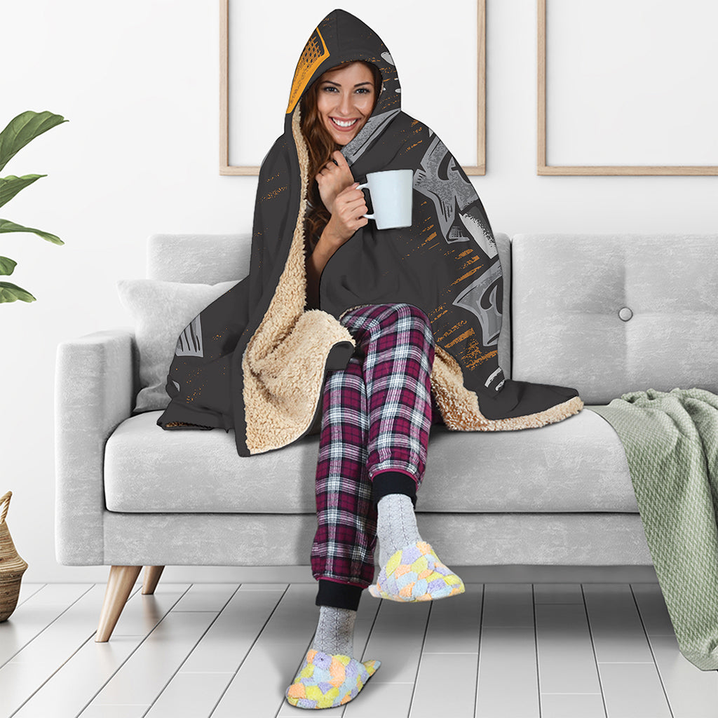 Play Dart Drink Beer Print Hooded Blanket