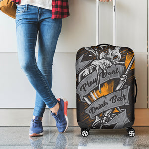 Play Dart Drink Beer Print Luggage Cover