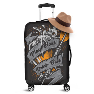 Play Dart Drink Beer Print Luggage Cover