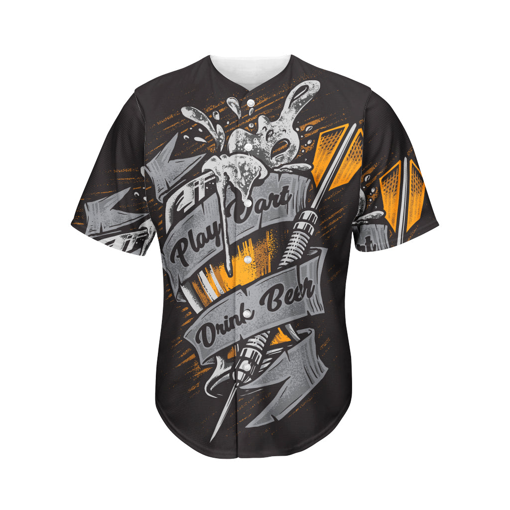 Play Dart Drink Beer Print Men's Baseball Jersey