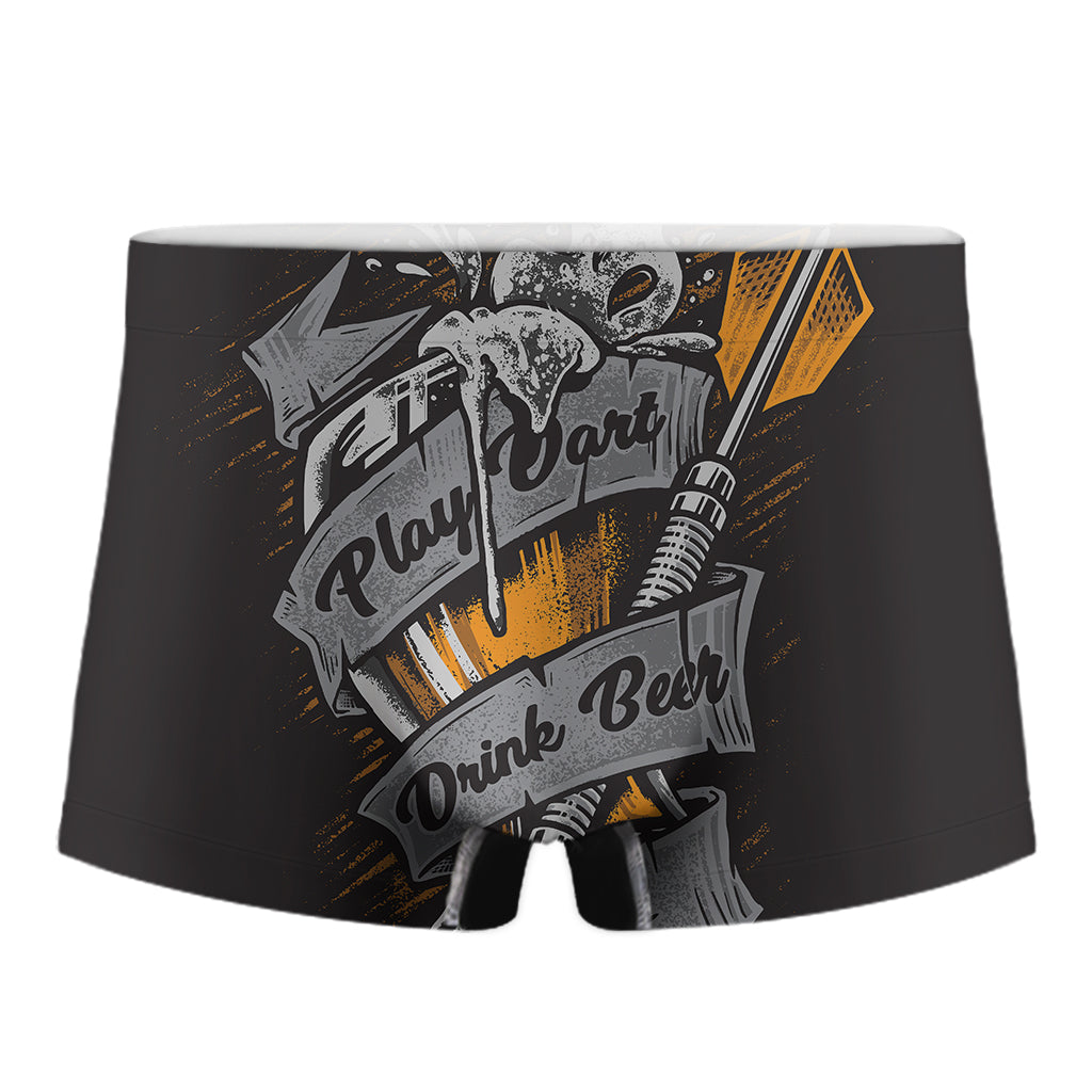 Play Dart Drink Beer Print Men's Boxer Briefs