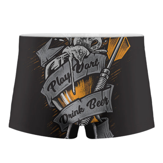 Play Dart Drink Beer Print Men's Boxer Briefs