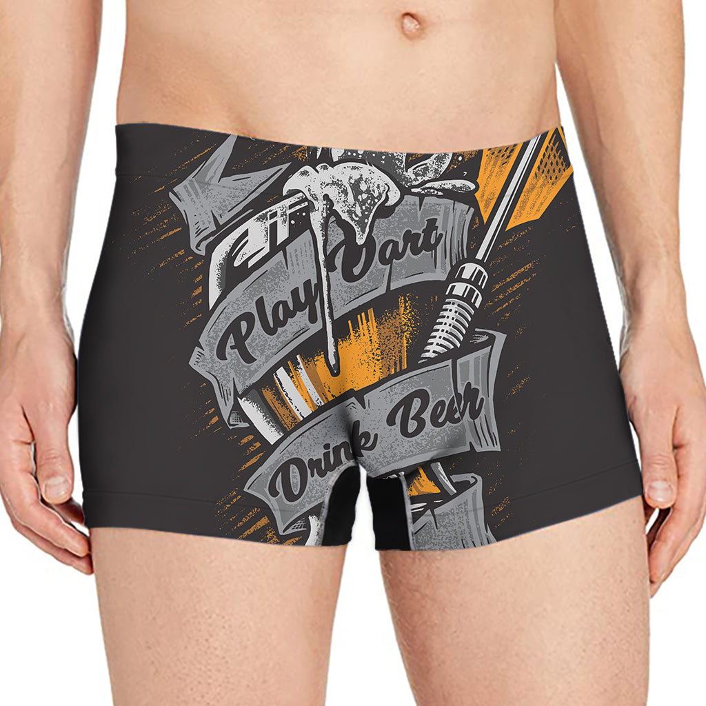 Play Dart Drink Beer Print Men's Boxer Briefs